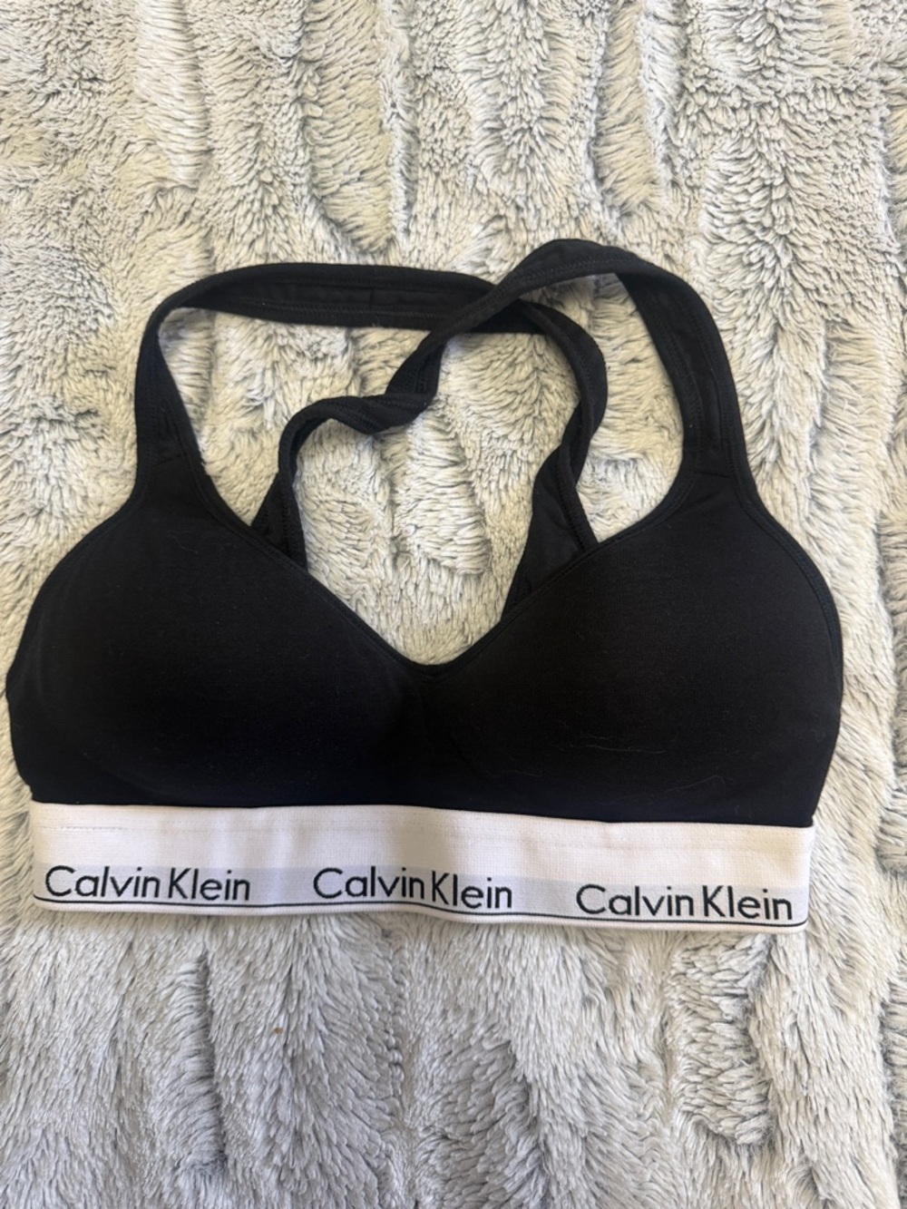 Calvin Klein Black & White Logo Comfort Bralette(padded)